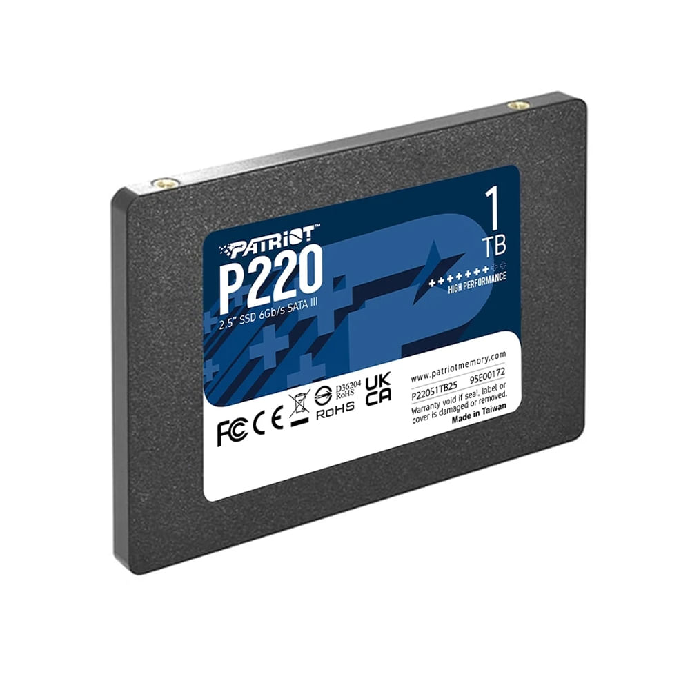 Disco Duro SSD Patriot P220 de 1TB, SATA III 6Gb/s, 2.5"", 7mm – Alta Velocidad y Rendimiento