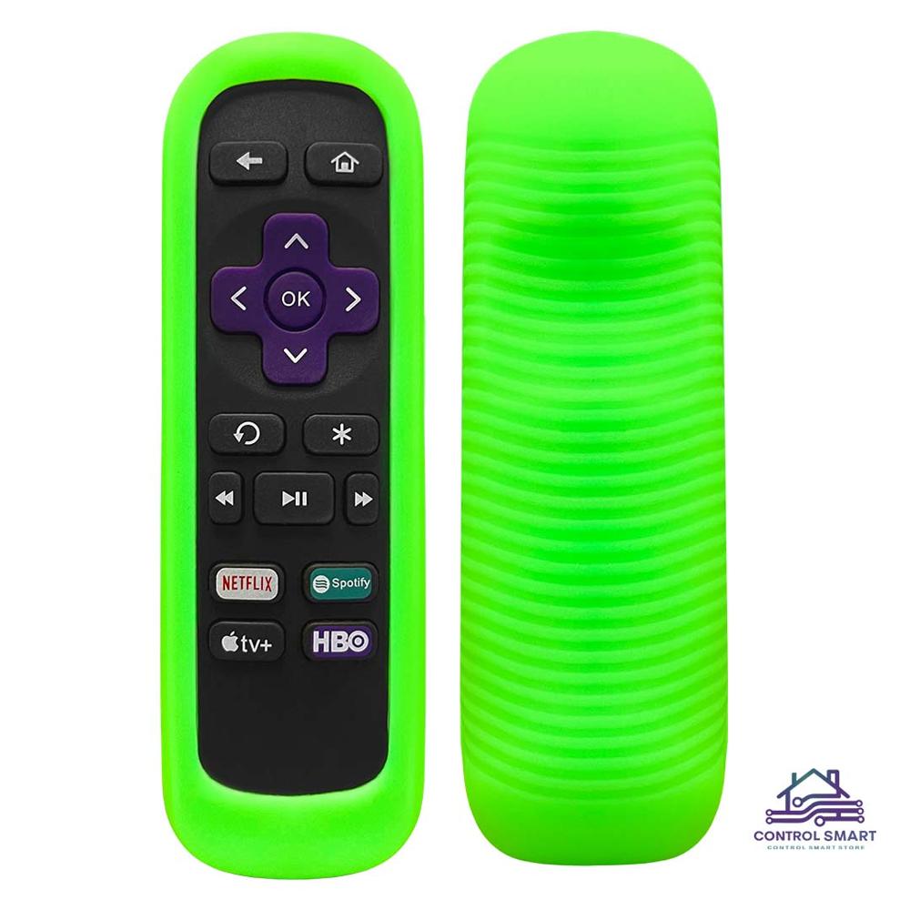 Funda Protectora de Silicona Antideslizante para Control Roku-Verde