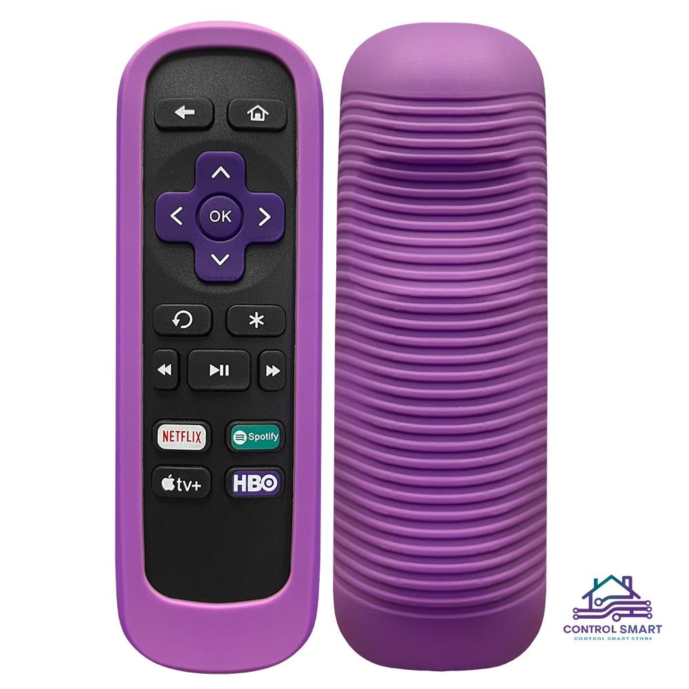 Funda Protectora de Silicona Antideslizante para Control Roku-Morado