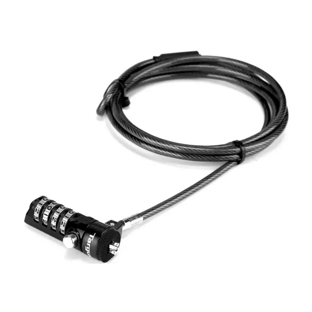 Cable de seguridad Targus Defcon T-Lock con clave de 4 dígitos para protección portátil