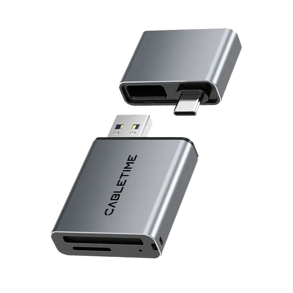 Lector y grabador de tarjetas de memoria Cabletime CB49G 3 en 1, compacto y versátil