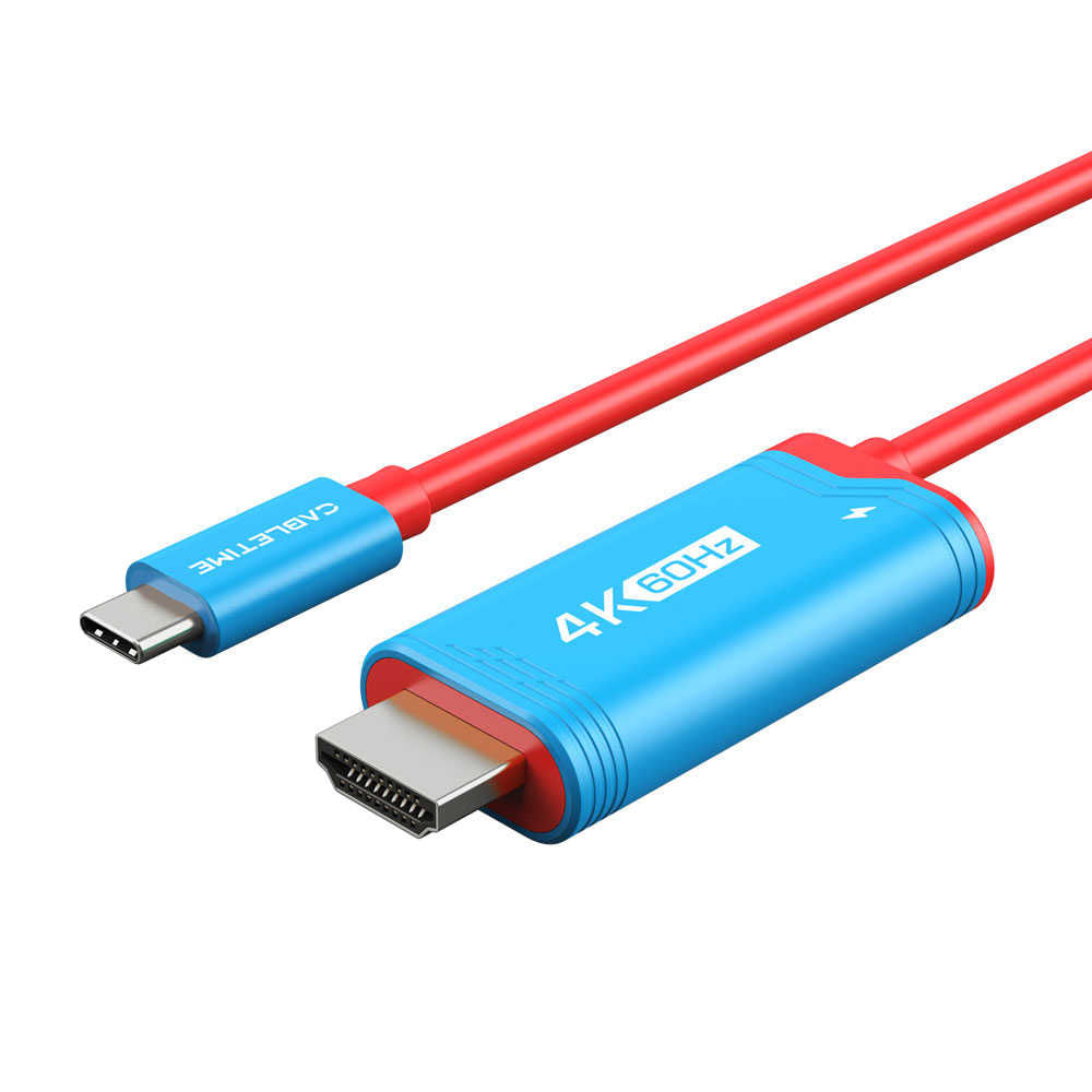 Cable USB-C a HDMI 2m CABLETIME CC17L para Nintendo - Alta velocidad y compatibilidad garantizada