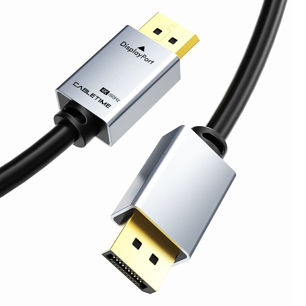 Cable DisplayPort a DisplayPort 3m Cabletime CD20N 4K 60Hz para alta definición y gaming