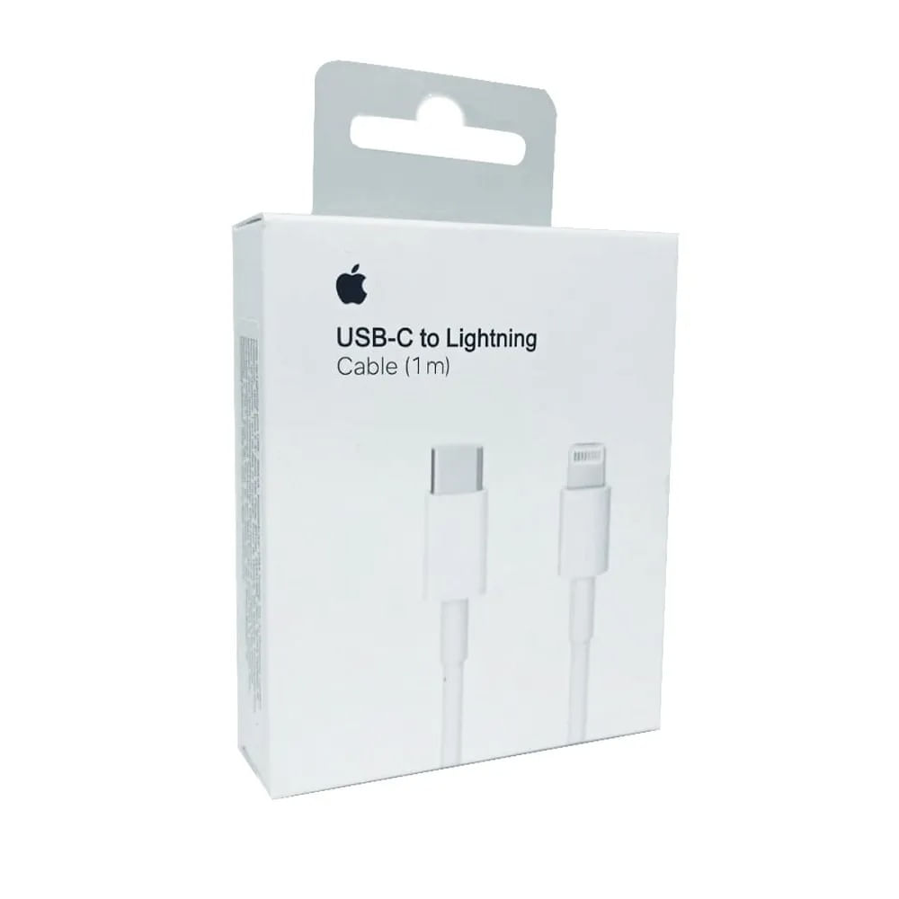 Cable Lightning a USB-C de 1m Apple - Conectividad rápida para iPhone, iPad y MacBook - Blanco