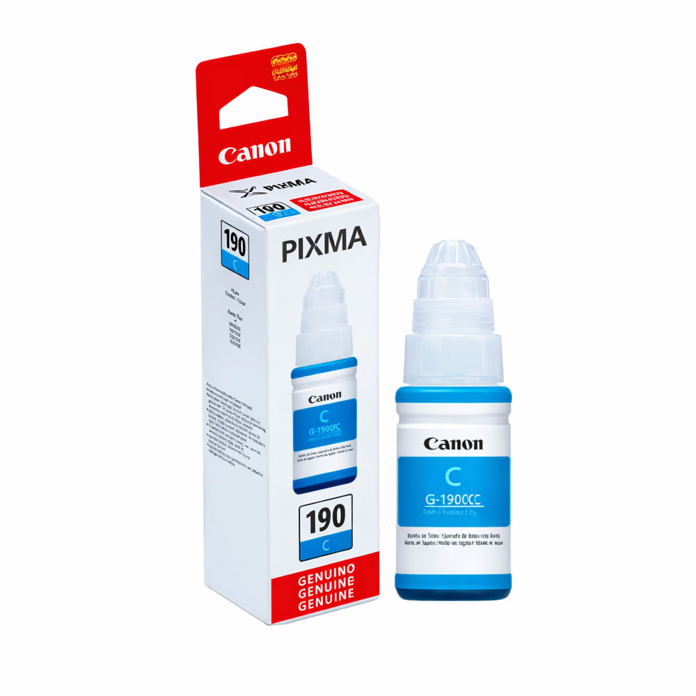 Botella de tinta Canon GI-190 cian 70ml - Alta calidad de impresión ideal para impresoras Canon