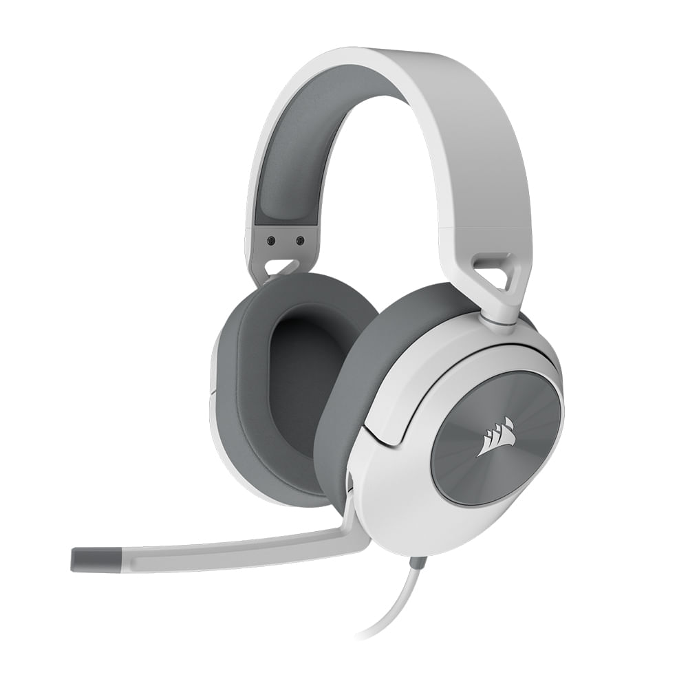 Auriculares gaming Corsair HS55, estéreo, color blanco, sonido envolvente y comodidad premium