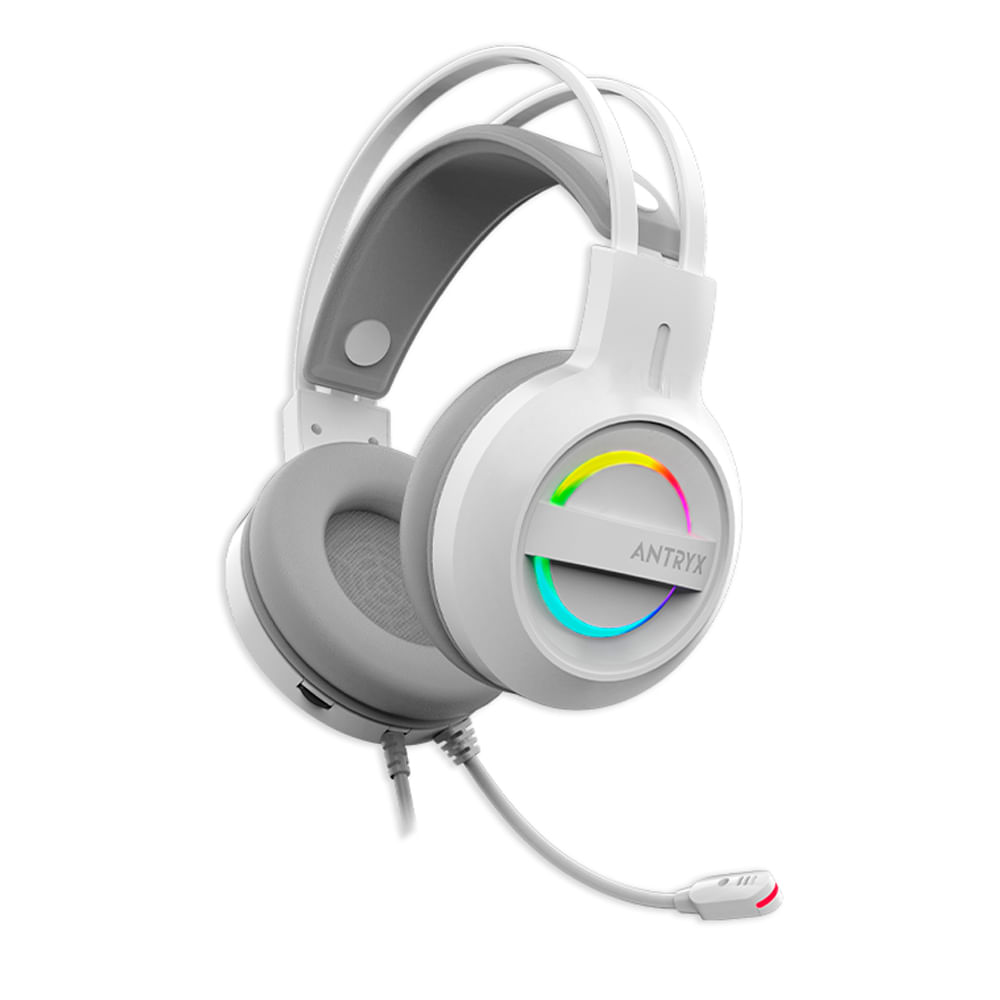 Auricular gaming ANTRYX IRIS-W 7.1 gris con sonido envolvente y cómoda compatibilidad