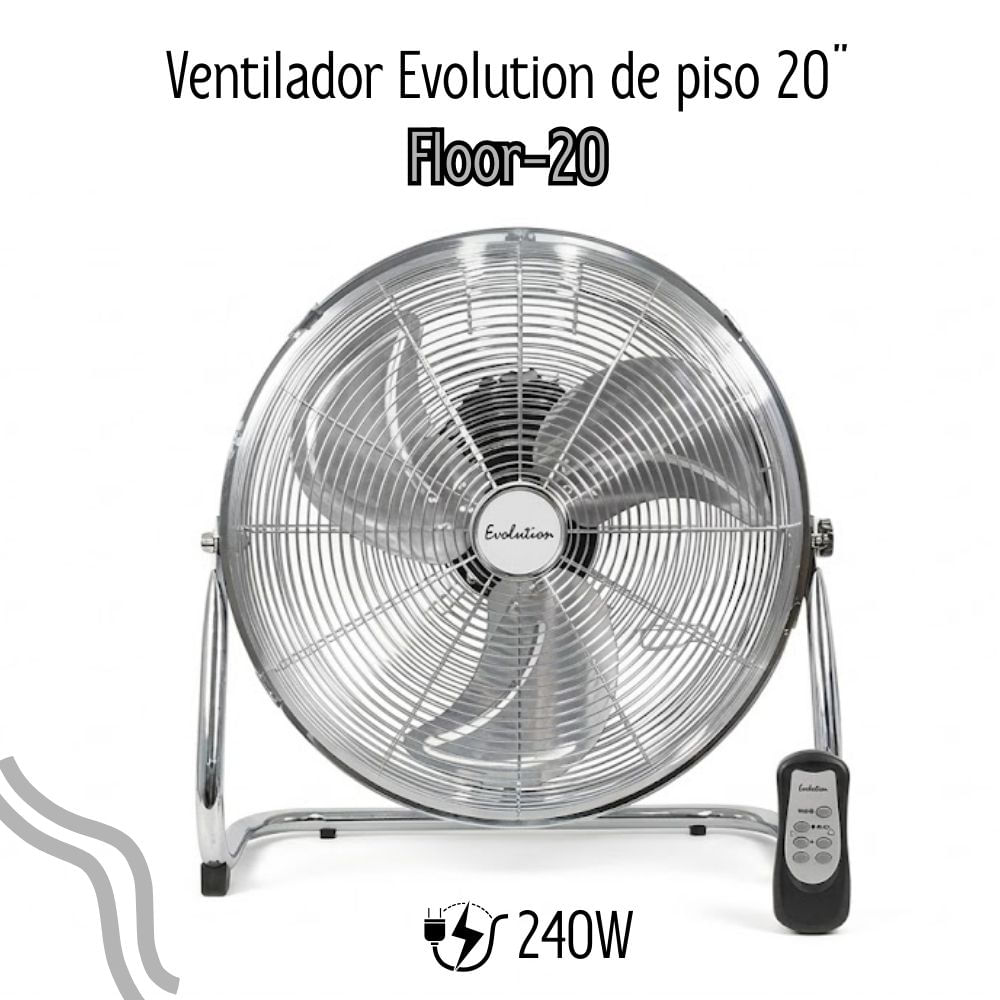 Ventilador de Piso de 20 Evolution con Control- METAL - FLOOR-20