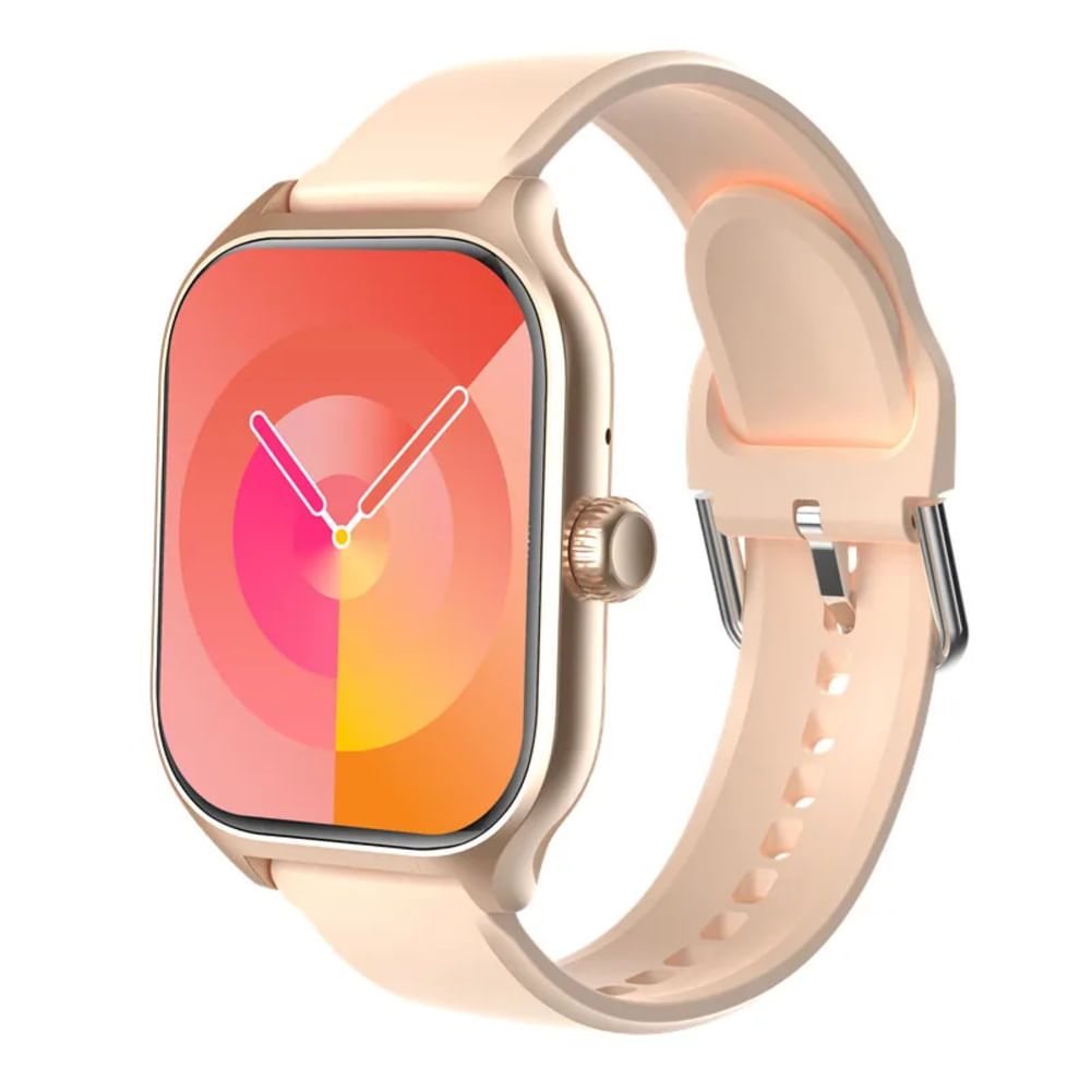 SMARTWATCH GT4 RELOJ INTELIGENTE SERIE ULTRA CUADRADO PANTALLA 2.1 PULGADAS UNISEX COLOR DORADO