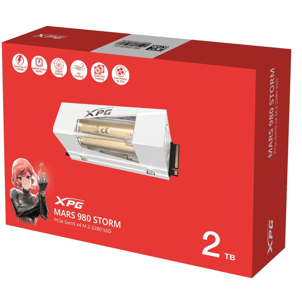 Adata MARS 980 2TB SSD M.2 PCIe Gen5 - Velocidad Ultra Rápida 14,000/13,000 MB/s