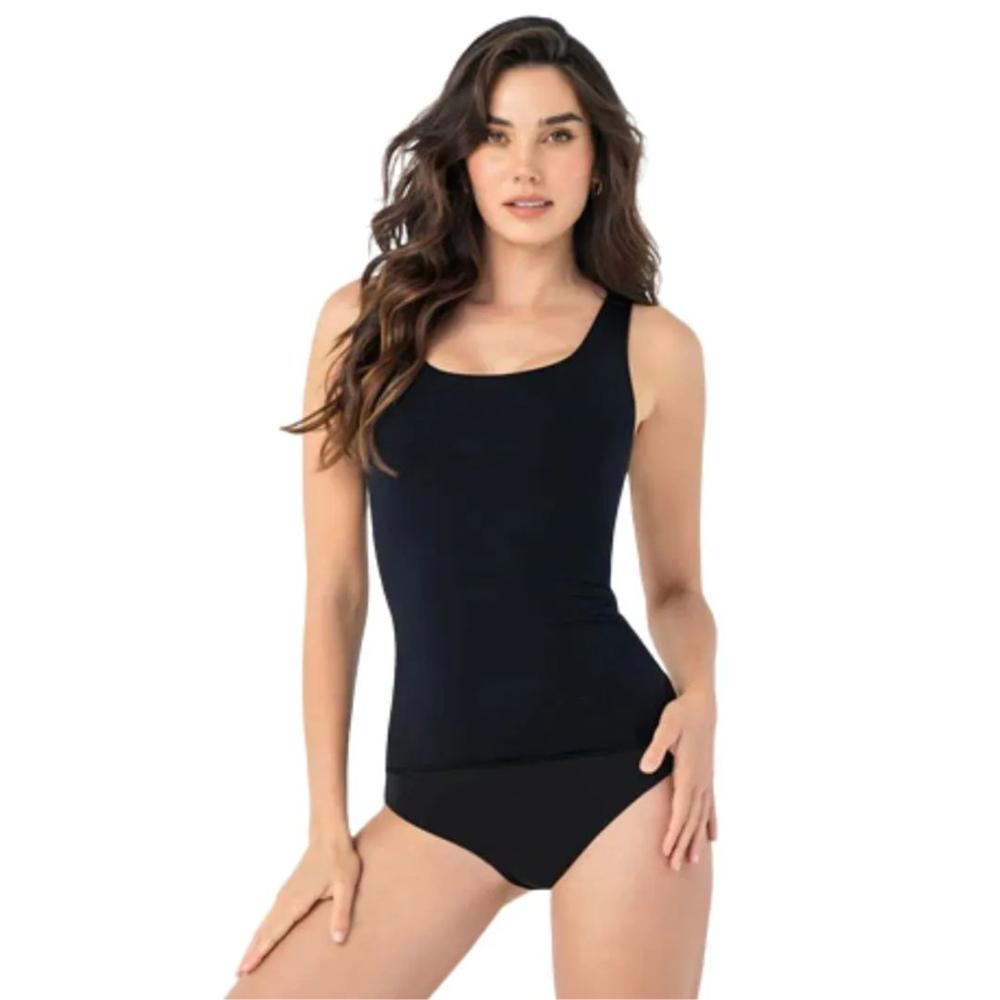 CAMISETA MODELADORA REDUCTORA SIN MANGAS CON PUSH REMOVIBLE