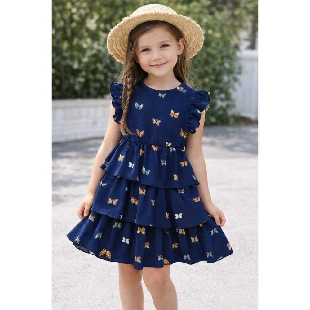 Vestido Azul Mariposas