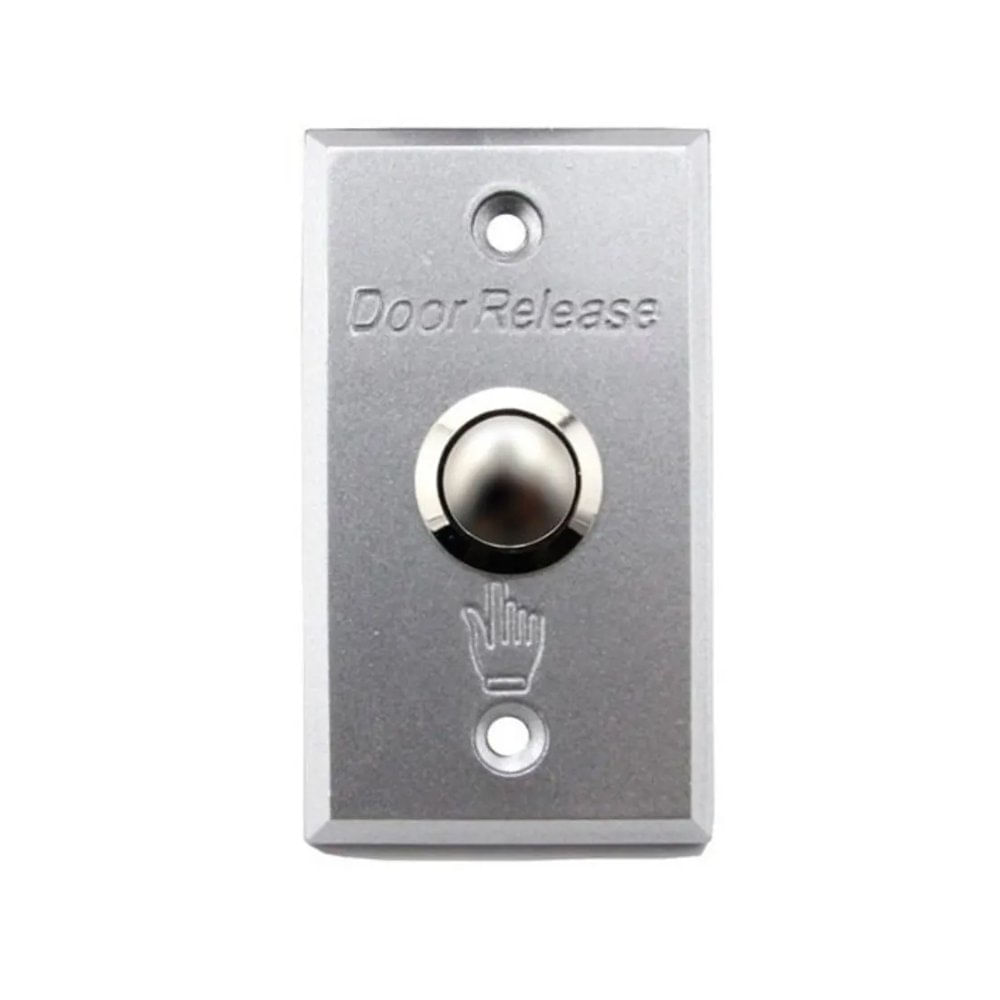 Botón de Salida Metálico ZKTeco - Diseño Resistente, Compatible con Sistemas de Seguridad, 12V