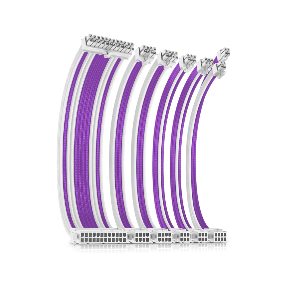 Kit de Extensión de Cable Antec PSU Purple/White - Conecta tu PC con Estilo y Eficiencia