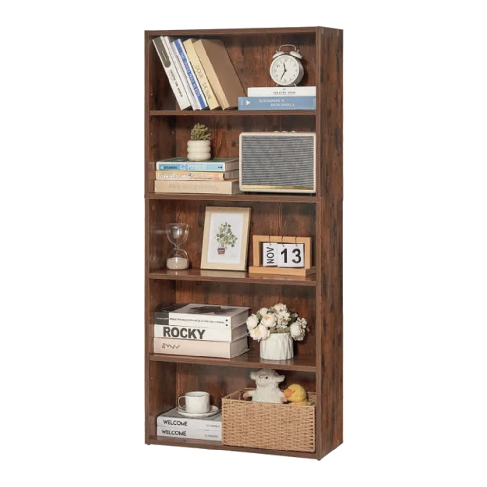 Estante Librero Amelia 5 Repisas Marron oscuro | Masiva Home