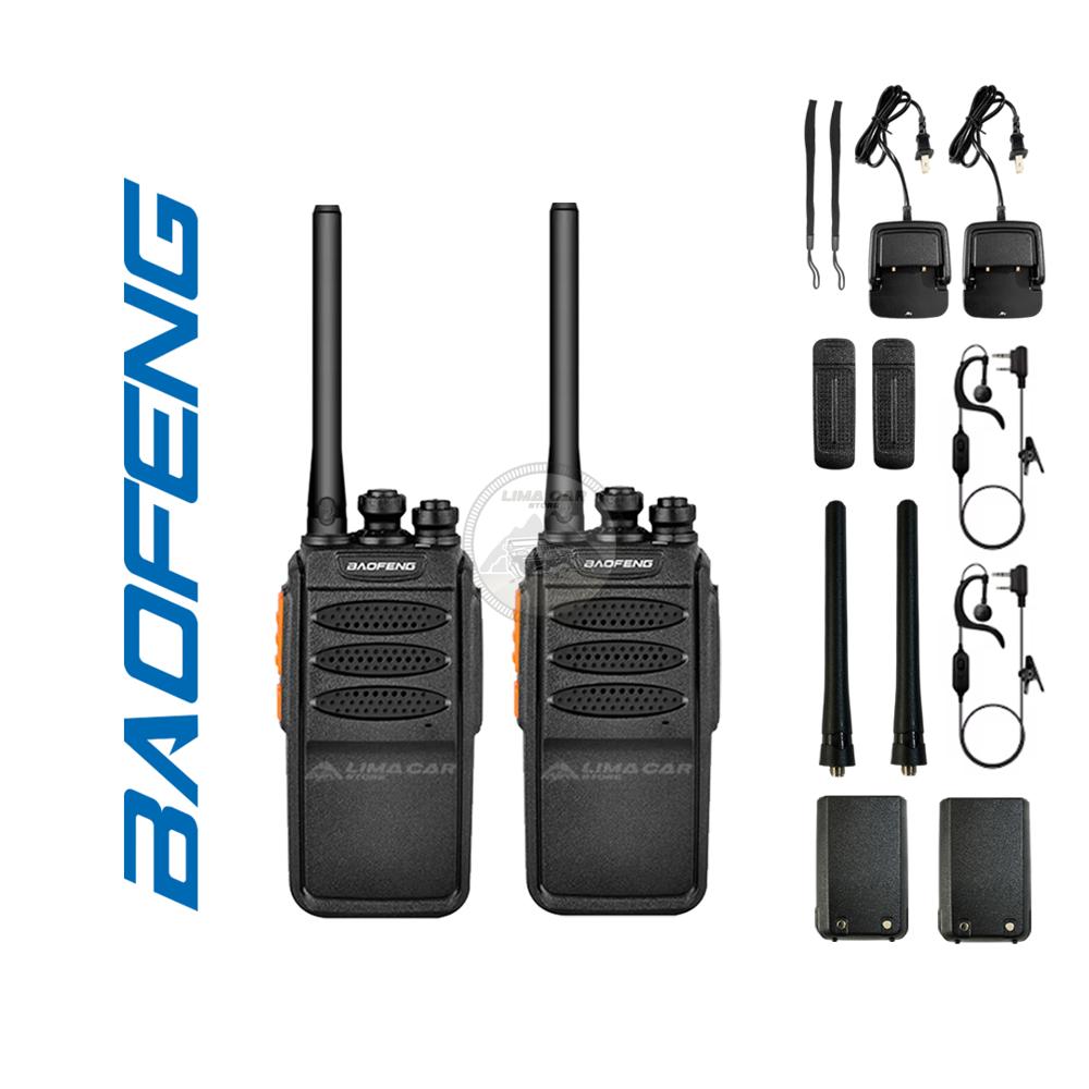 Pack 2 walkie talkies Profesionales BF-999S Radio UHF Portatil 5 KM CARGA TIPO C