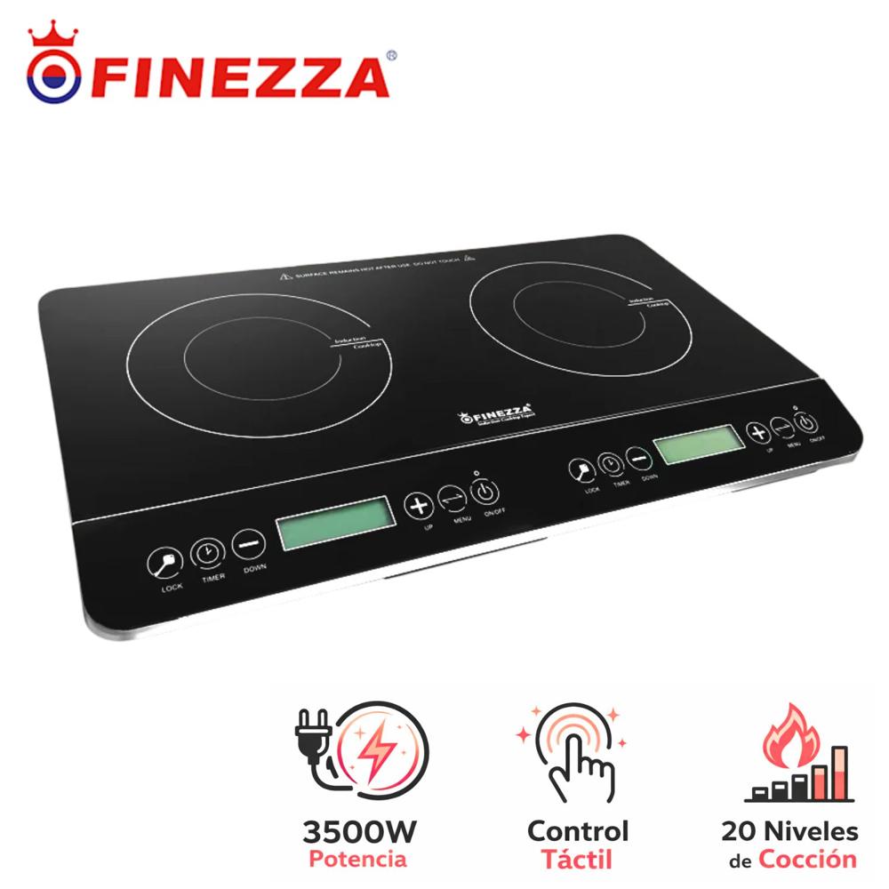 Cocina de Inducción Finezza FZ 315IN de 02 Hornillas Cocción Rápida Apag, Automático