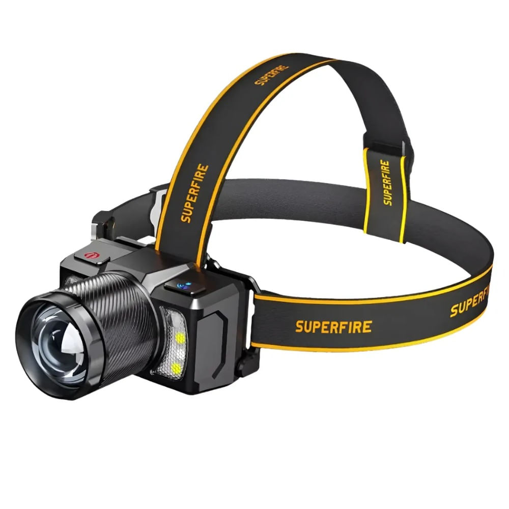 Generico Linterna Frontal Led Con Sensor Superbrillante Zoom