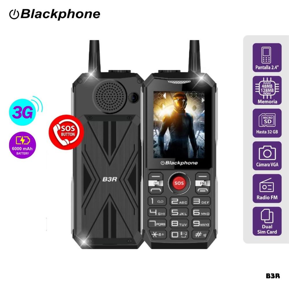 CELULAR BASICO BLACKPHONE B3R 3G DUAL SIM - NEGRO