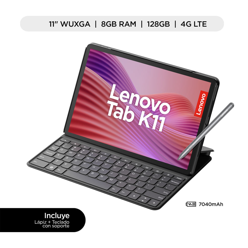 Tablet Lenovo K11 8GB 128GB 11pulgadas LTE Teclado mas Lápiz