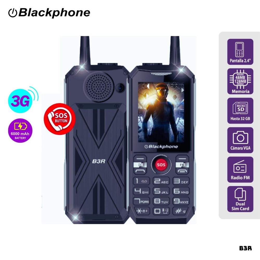 CELULAR BASICO BLACKPHONE B3R 3G DUAL SIM - AZUL