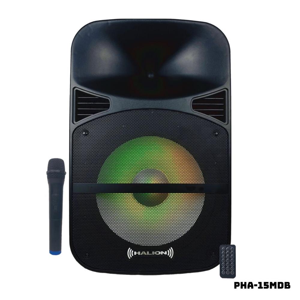 PARLANTE ACTIVO HALION 1000W 1 MICROFONO BATERIA - PHA-15MDB