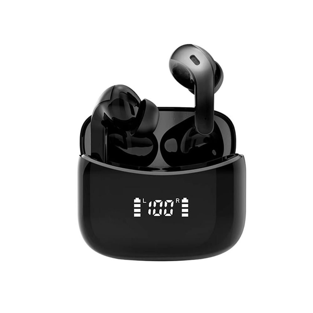 Audífonos Bluetooth TWS TEROS TE-8074N - Sonido Inmersivo, Diseño Compacto y Color Negro