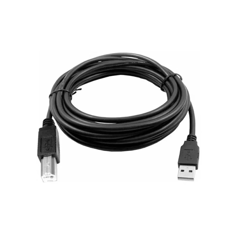 Cable USB 2.0 Tipo-B de 3 Metros DELCOM para Impresoras - Conexión Rápida y Sólida, Ideal para Ofic