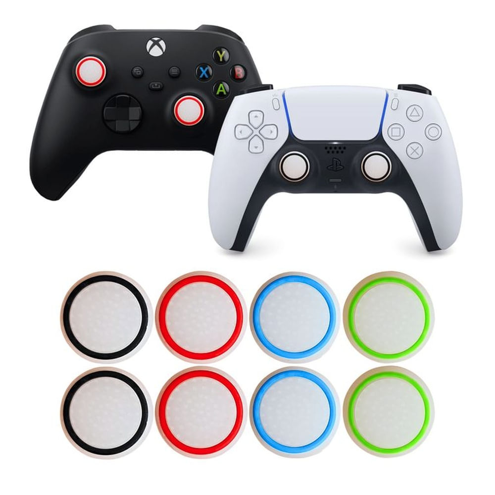 4 PARES de GRIPS BLANCOS para Mando PS3/PS4/PS5/Xbox