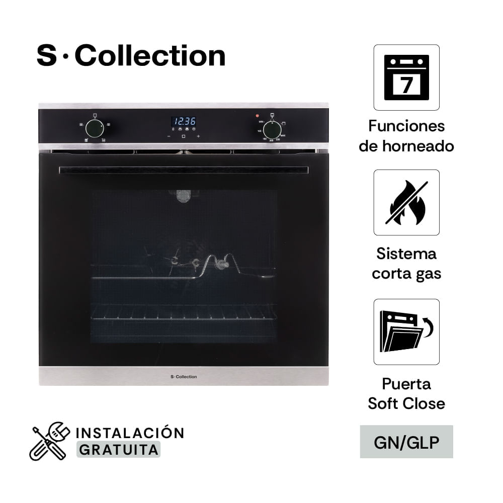 Horno Empotrable a Gas 70L S-Collection Full Touch Horno Empotrable a Gas 70L S-Collection Full Touch