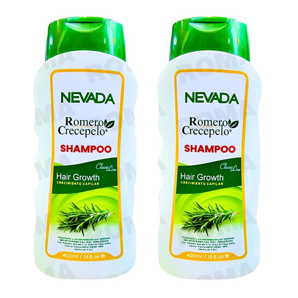 PACK 2 SHAMPOO ROMERO CRECEPELO + MIX DE PLANTAS 400ML NEVADA