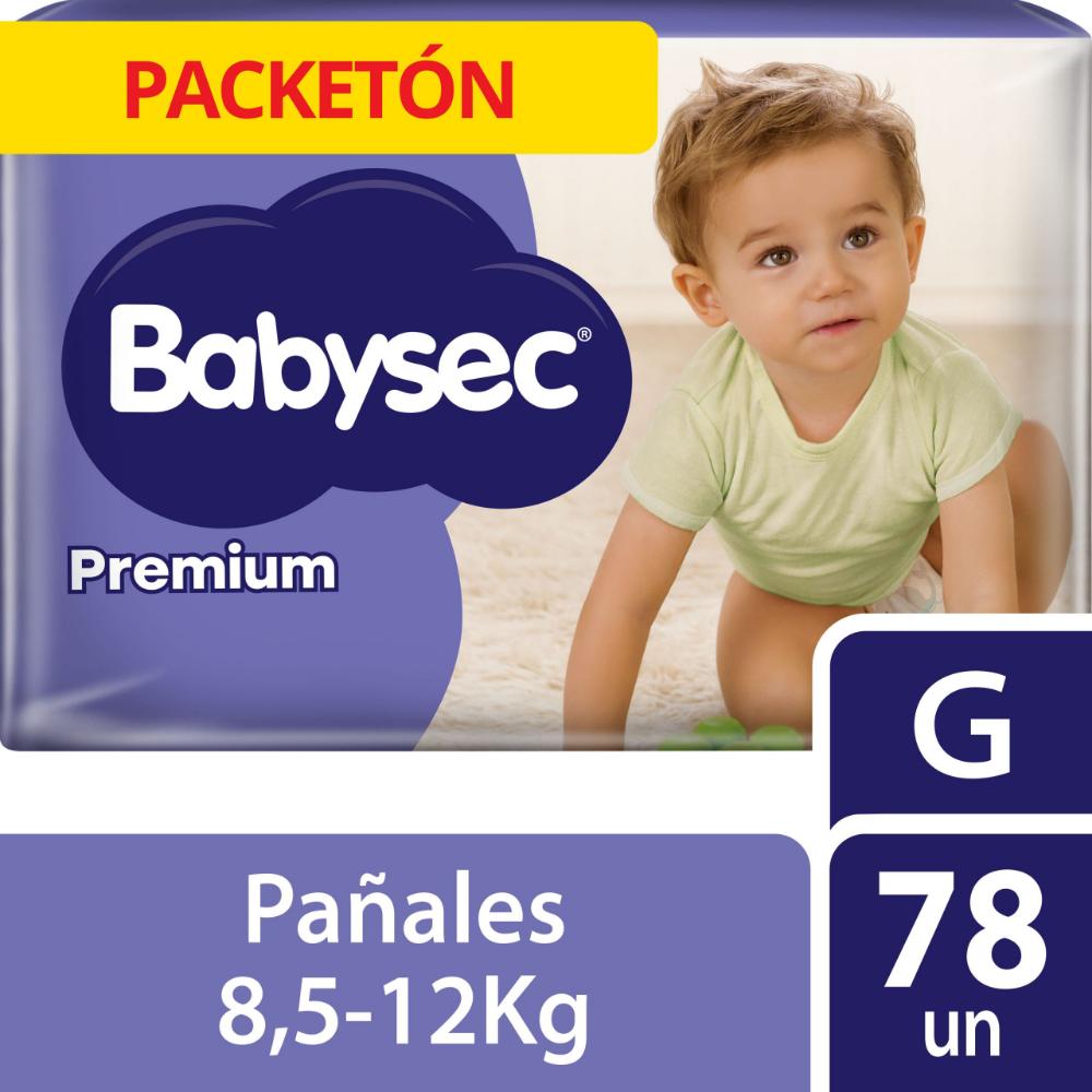 Pañales para Bebé BABYSEC Premium Talla G Paquete 78un Pañales para Bebé BABYSEC Premium Talla G Paquete 78un