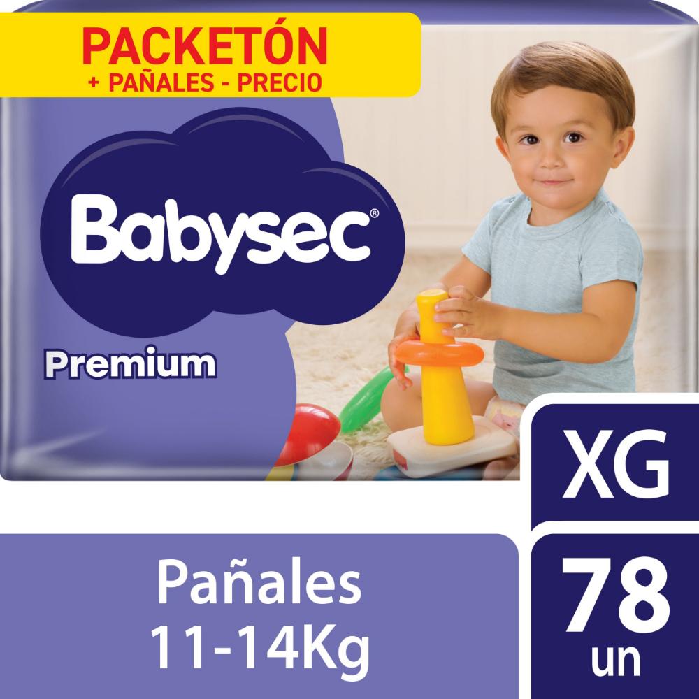 Pañales para Bebé BABYSEC Premium Talla XG Paquete 78un Pañales para Bebé BABYSEC Premium Talla XG Paquete 78un