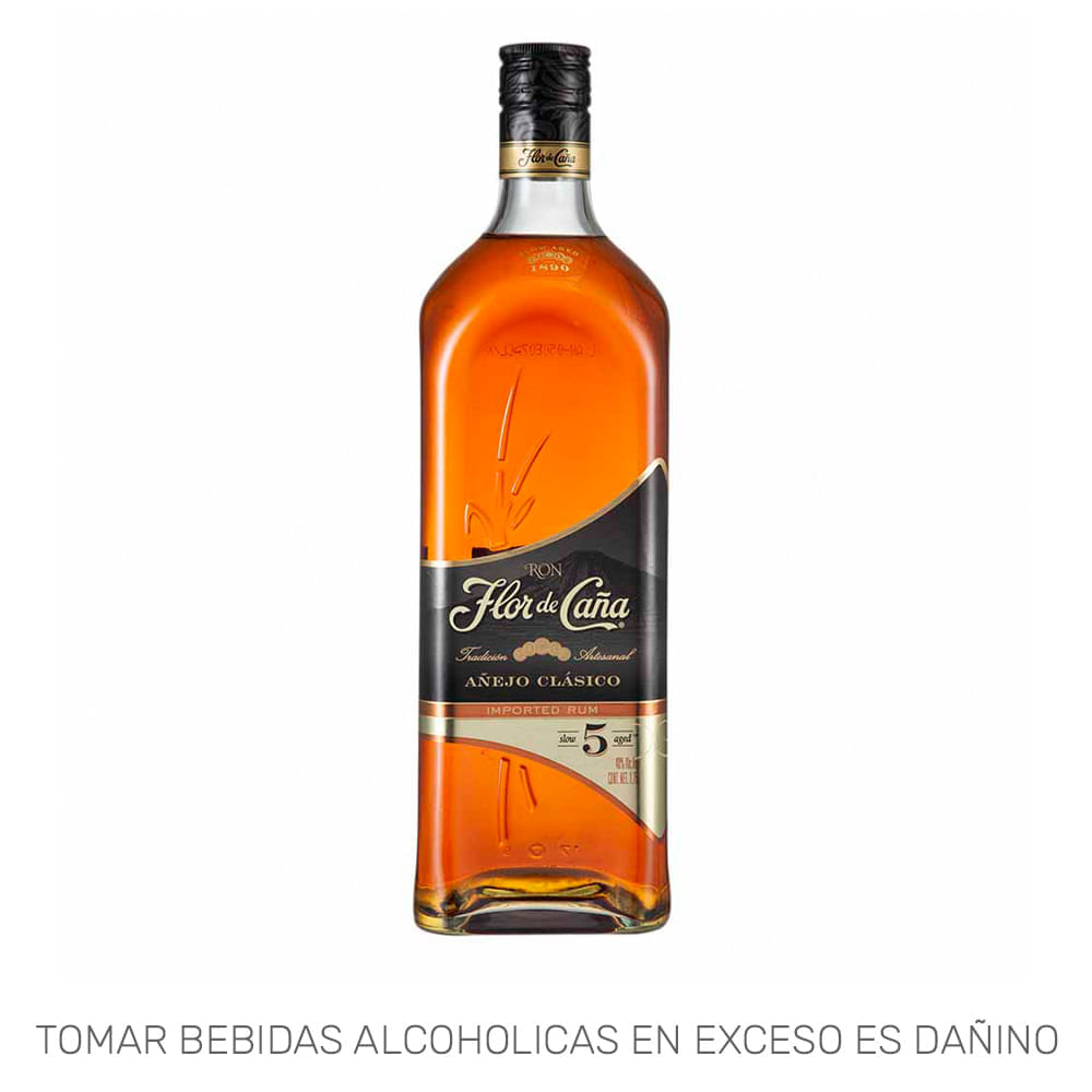 Ron FLOR DE CAÑA Añejo 5 Años Botella 1.75L