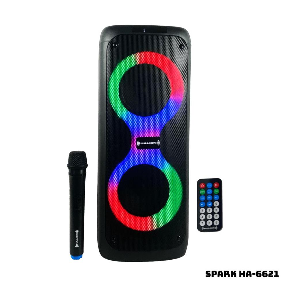PARLANTE HALION 30W 1 MICROFONO BATERIA - SPARK HA-6621