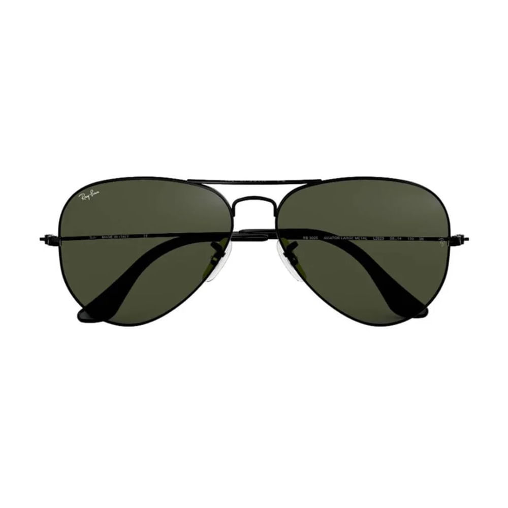 lentes de sol rb3025 negro talla 58  rayban