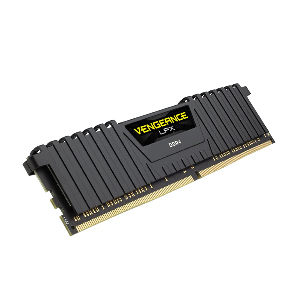 Memoria RAM Corsair Vengeance 8GB DDR4 3200MHz, alta velocidad, diseño negro, ideal para gaming