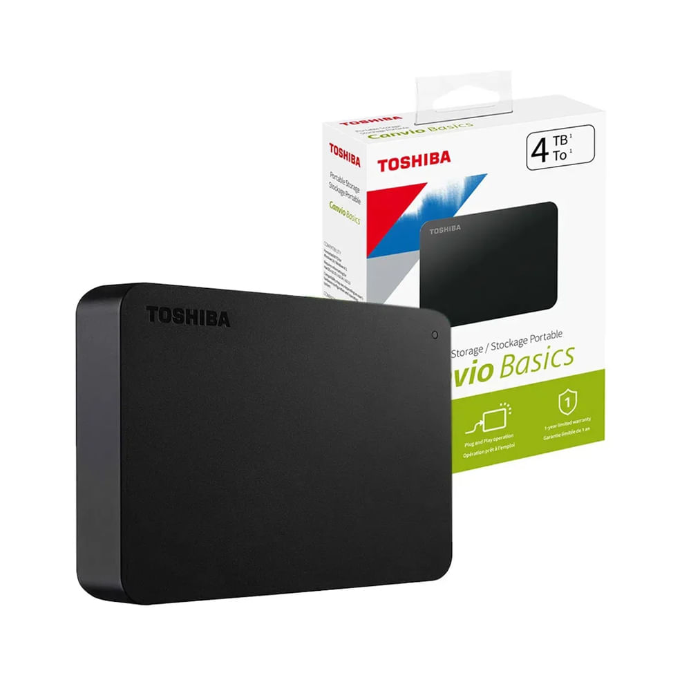 Disco Duro Externo Toshiba Canvio Ready 4TB Negro - Alta Velocidad USB 3.0 y Almacenamiento Ampliad