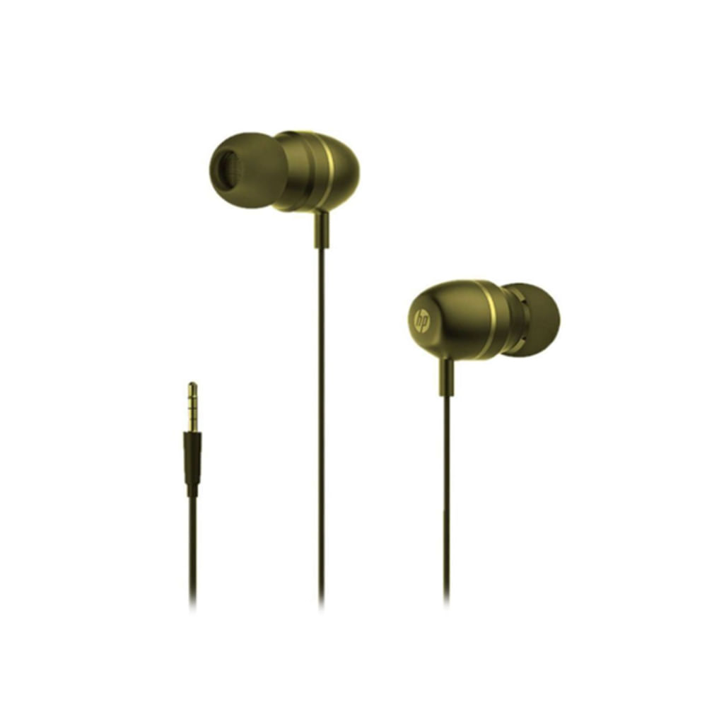 Audífonos In-Ear HP 2B289AA Dorado con Micrófono, Control de Volumen y Conexión Jack 3.5mm