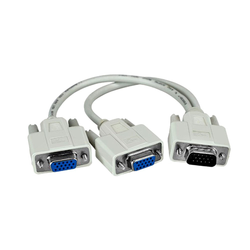 Divisor VGA Xtech - Cable VGA Masculino para Conectar 2 Pantallas - Alta Calidad y Rendimiento