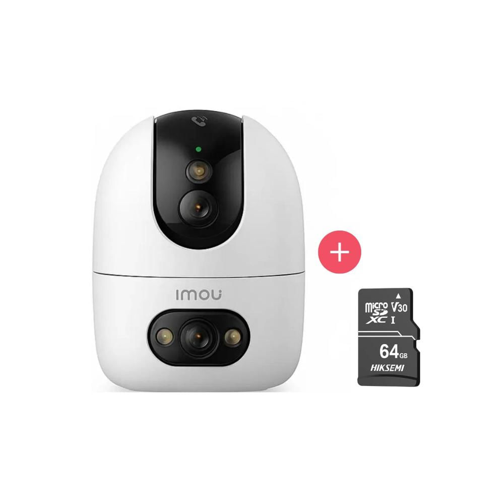 Cámara WiFi Interior IMOU Ranger Dual 10MP + Micro SD 64GB con Doble Lente y Movimiento Pan/Tilt IPC-S20EN10MOS-SD64