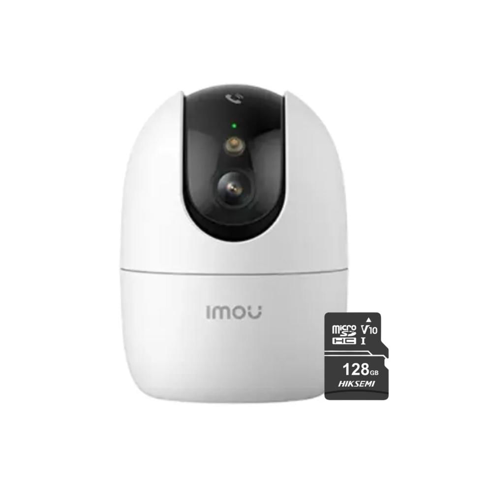 Cámara seguridad WiFi IMOU Ranger 2 Pro 2K 3MP + Micro SD 128GB para interiores Botón de llamada IPC-S2EN3R1S-SD128