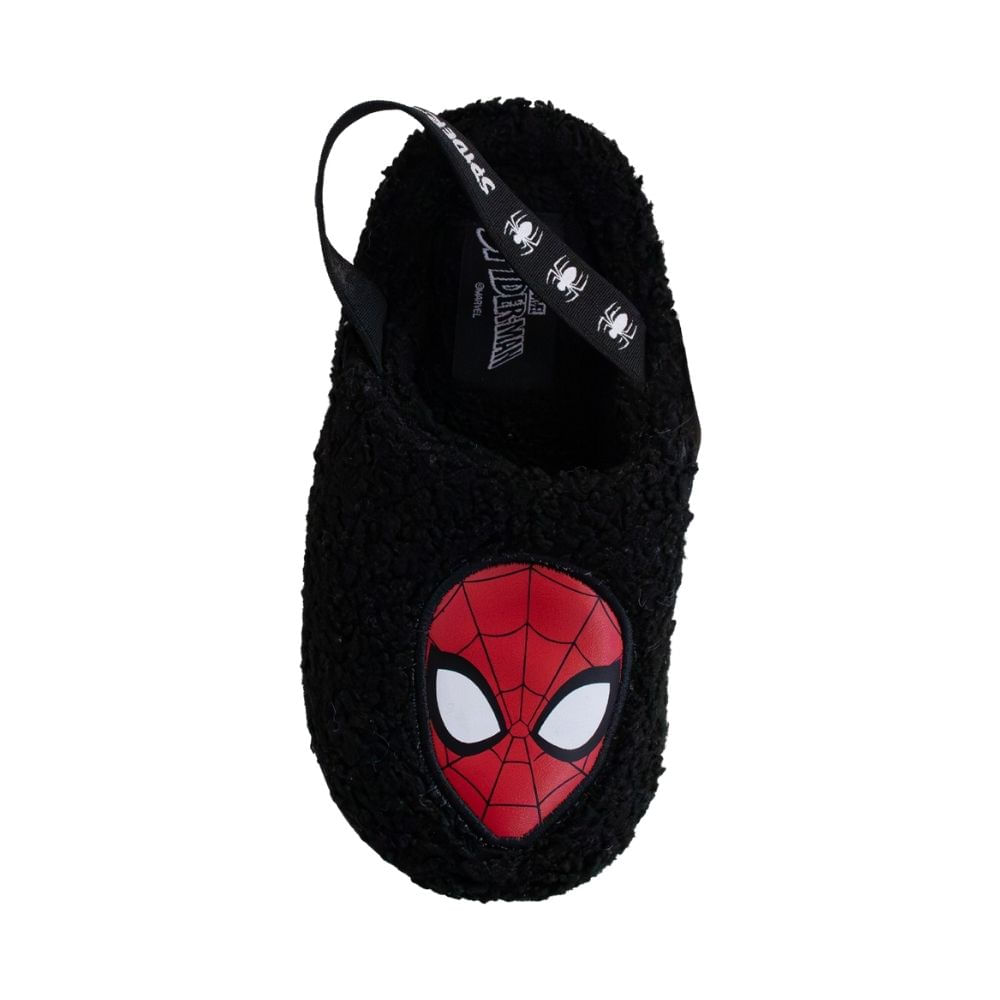 Pantuflas Sandalias Niño Spiderman Negro