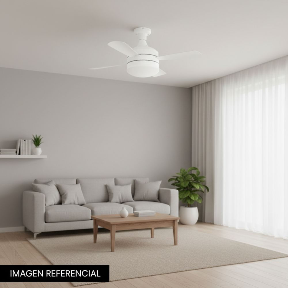 Ventilador de Techo Orange 5 Aspas Foco LED Luz Fría/Cálida/Neutra 32W + Control