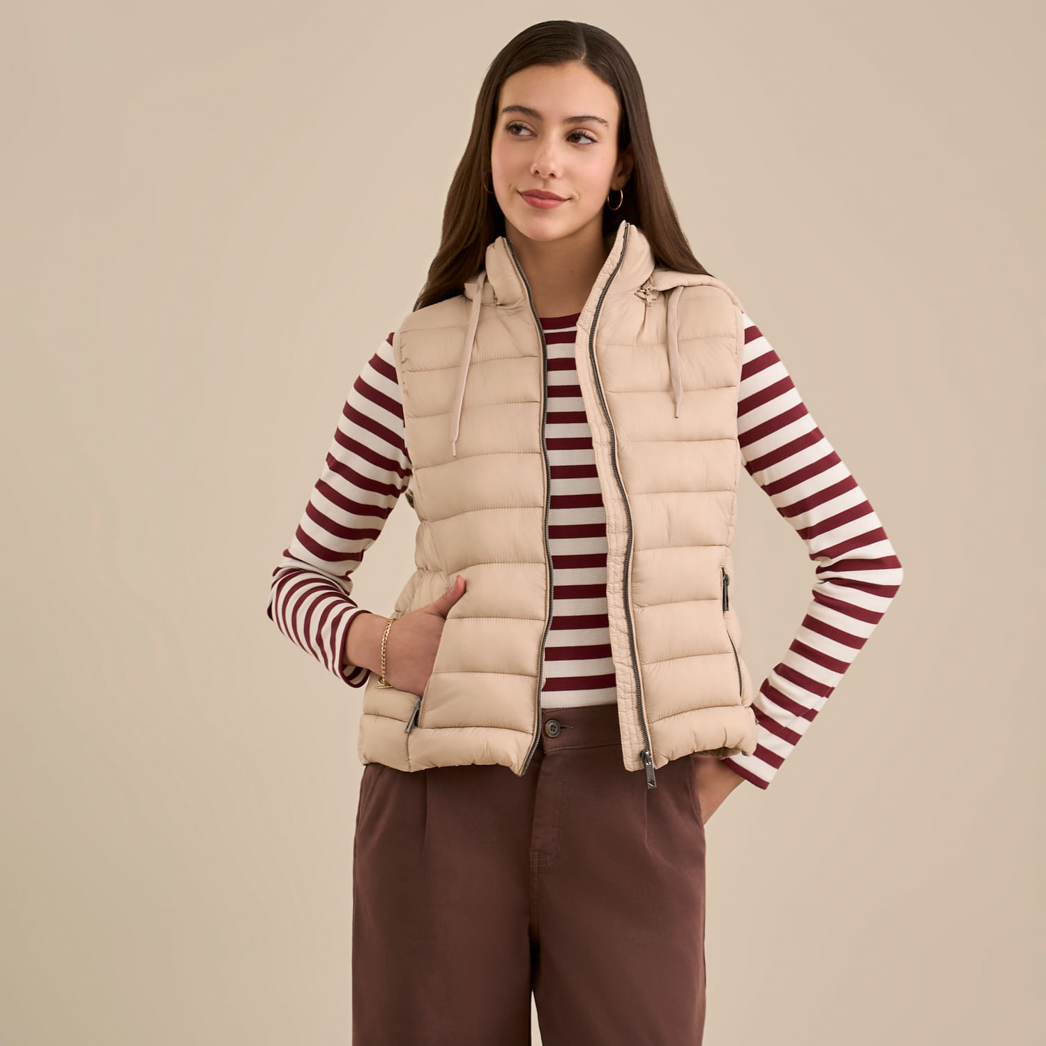 Chaleco Mujer New Orange Amc