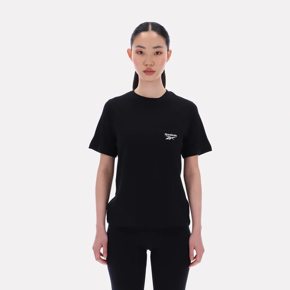 Polo Deportivo Reebok Mujer Lex Logo Negro