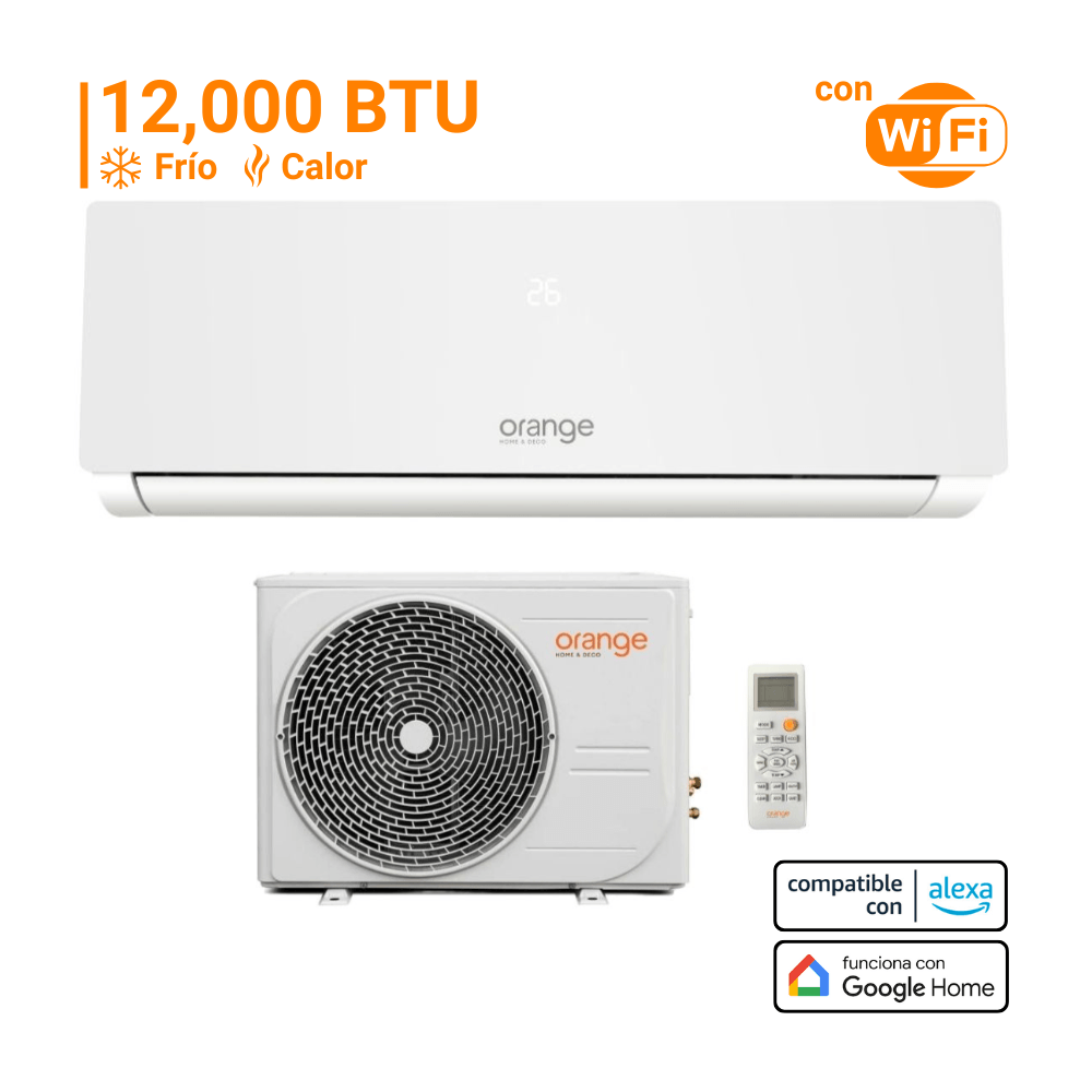 Aire Acondicionado Split 12000 Btu Inverter Orange Frío/Calor Blanco