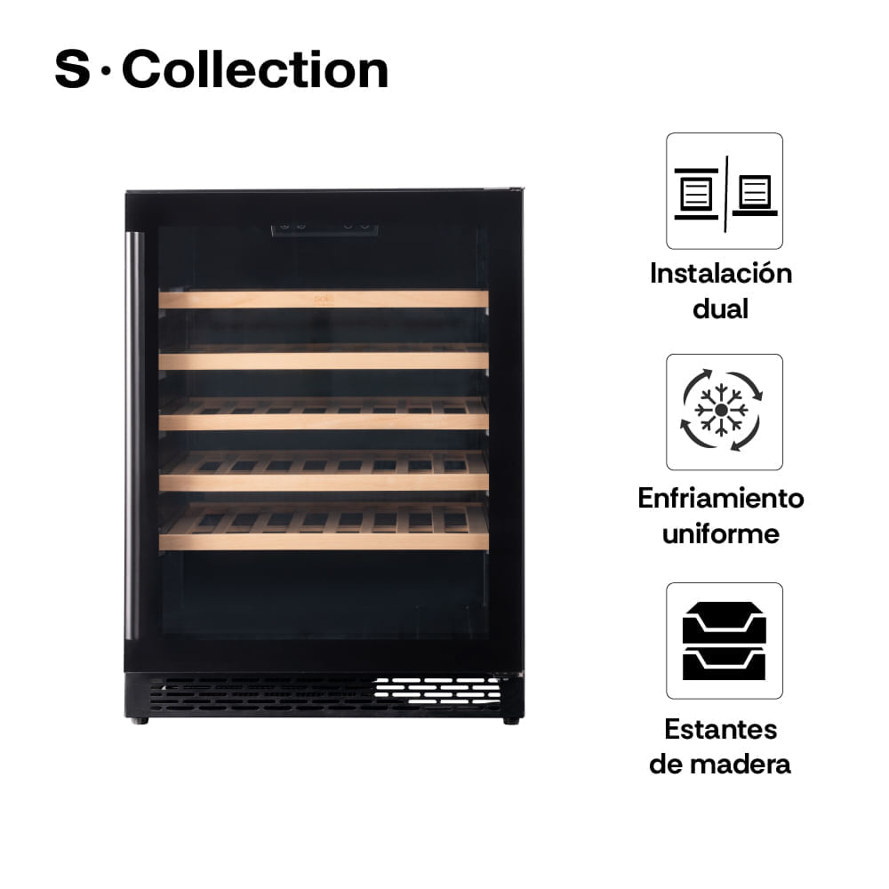Cava de Vinos S-Collection SOLVIN009 53 Botellas Negro