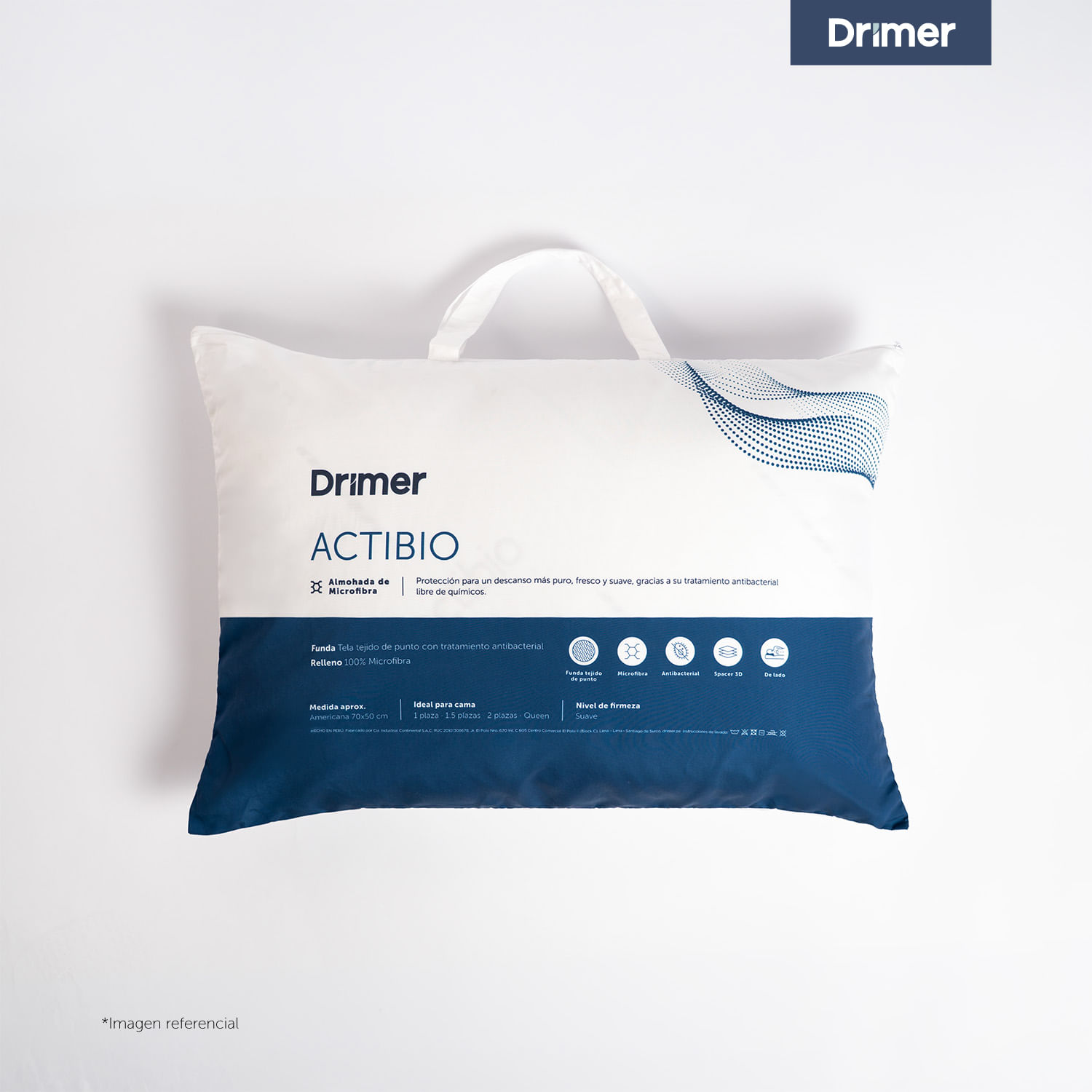 Almohada Actibio Queen 70 x 50 Cm
