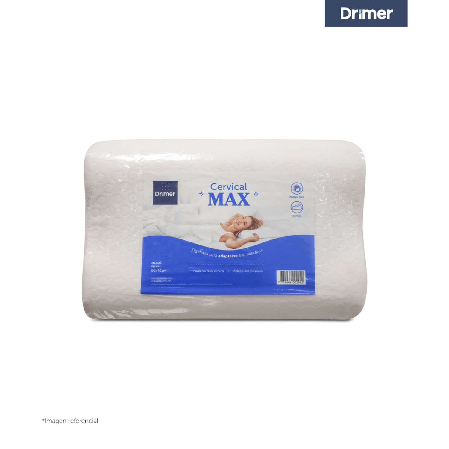 Almohada Visco Cervical Max Estandar 60 x 40 Cm